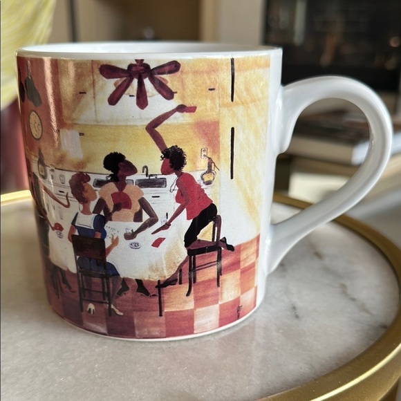 Annie Lee Rare Bid Whist Kitchen Scene - Oversized Mug Excellent Condition - Picture 2 of 6
